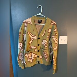 Steady Hands Mushroom Foraging Fungi Cardigan Sweater